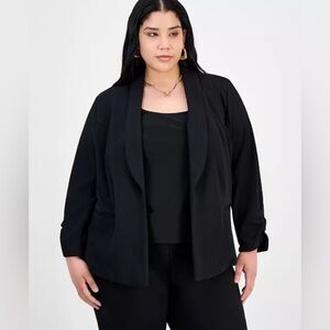 Bar III
Trendy Plus Size Knit Drape-Front Blazer